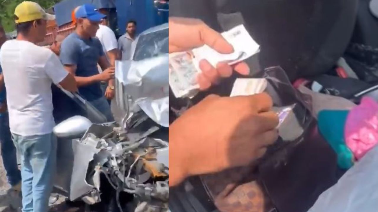 Captan a hombre protegiendo pertenencias de hondureña fallecida en accidente en la CA-13