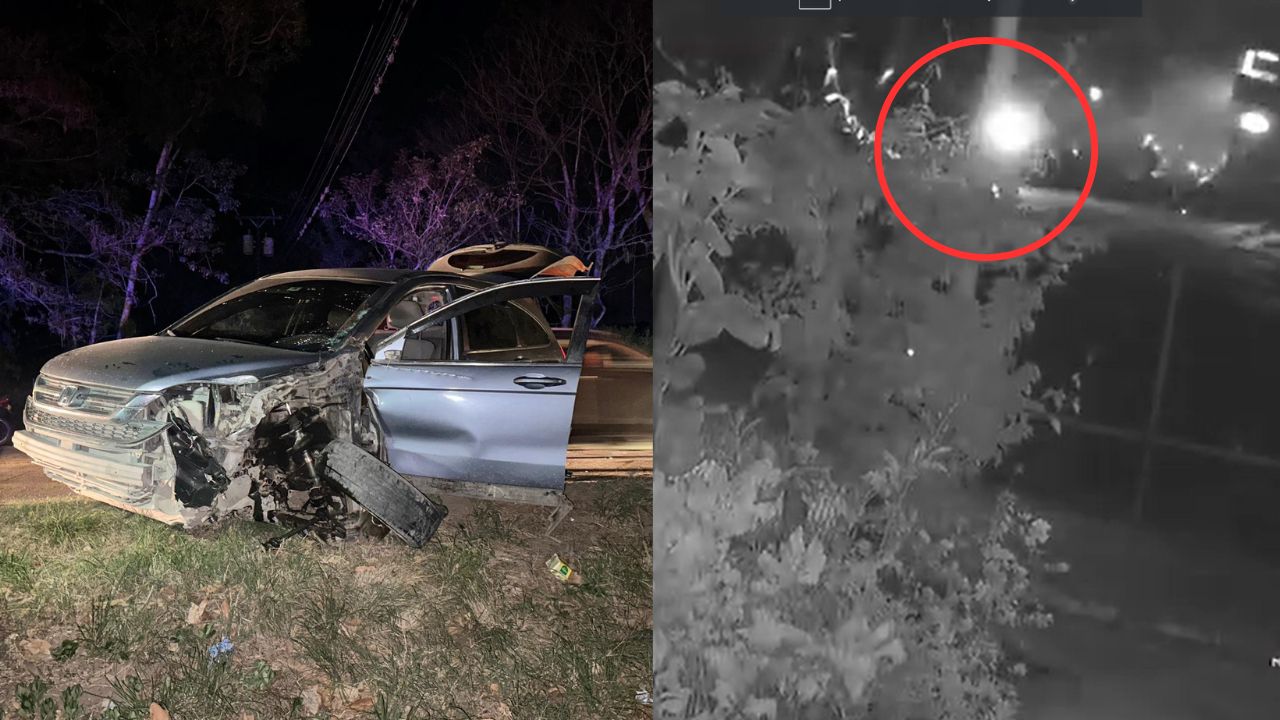 Vídeo capta colisión entre un camión de ganado y un vehículo en la entrada a Juticalpa