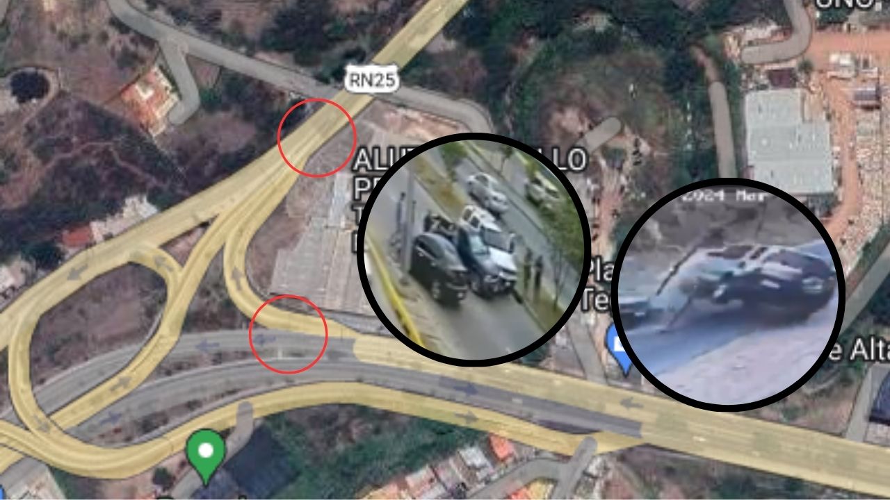 VÍDEOS: Captan dos accidentes a menos de una cuadra en salida a Valle de Ángeles