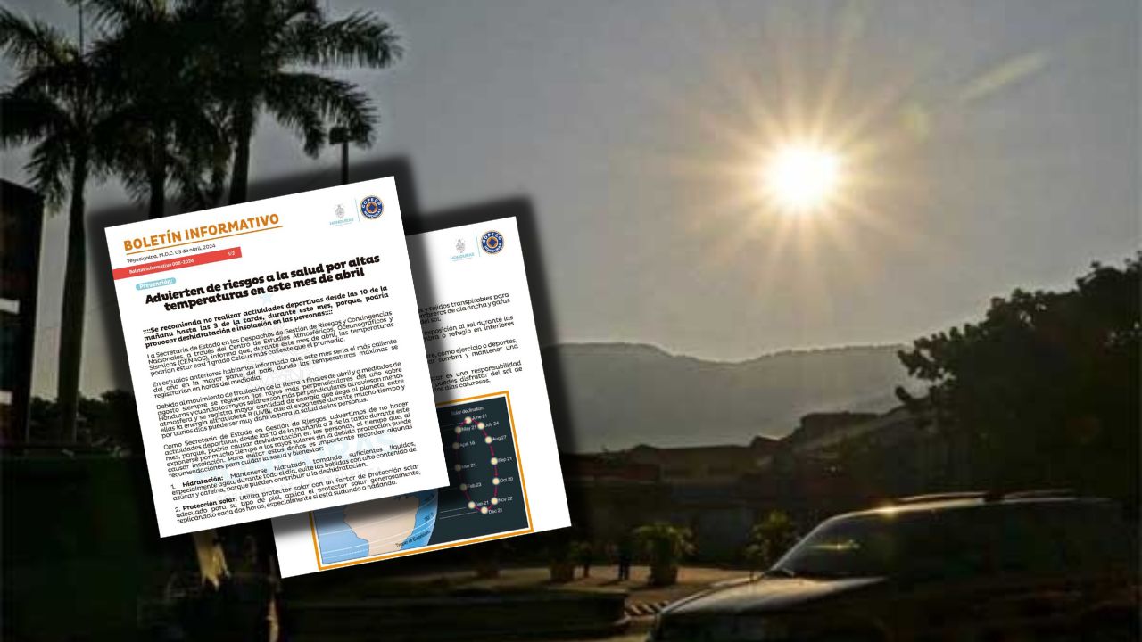 Copeco advierte a la población por altas temperaturas en abril