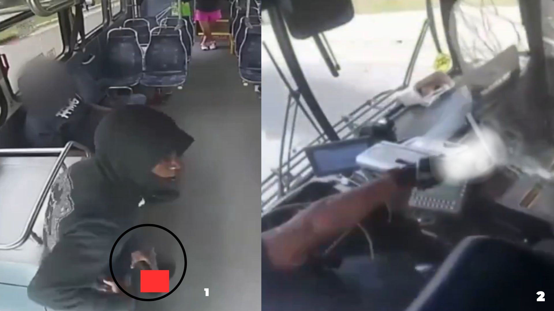 Video: asaltante recibe balazos de conductor de autobús que defendió a pasajeros