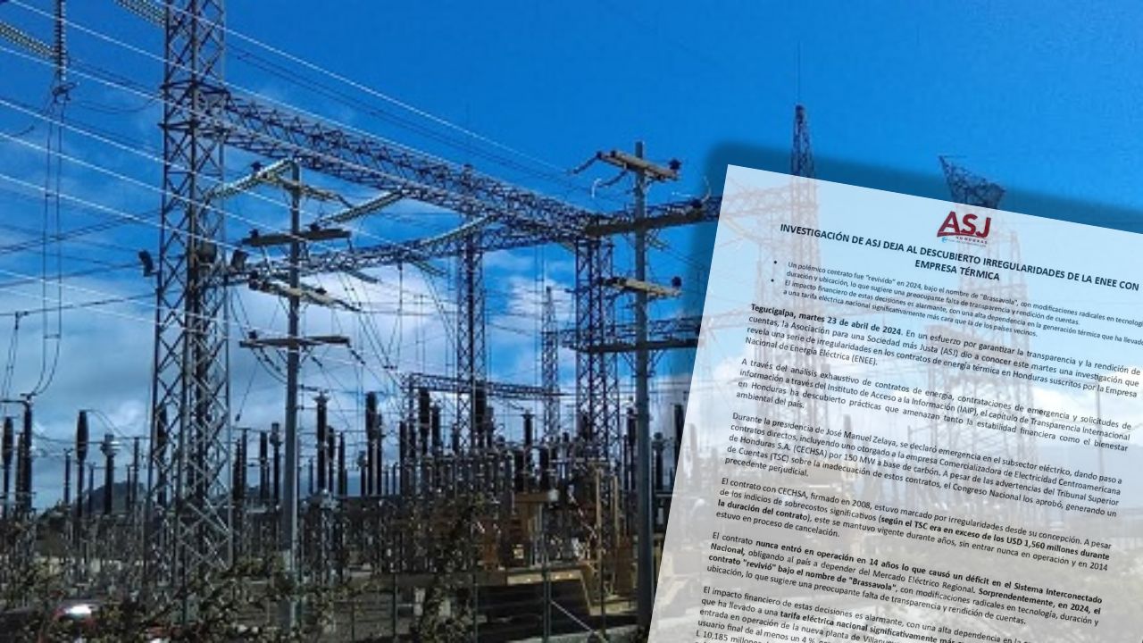 ASJ denuncia ante MP irregularidades en contratos de ENEE; Erick Tejeda señala 'ataque político'