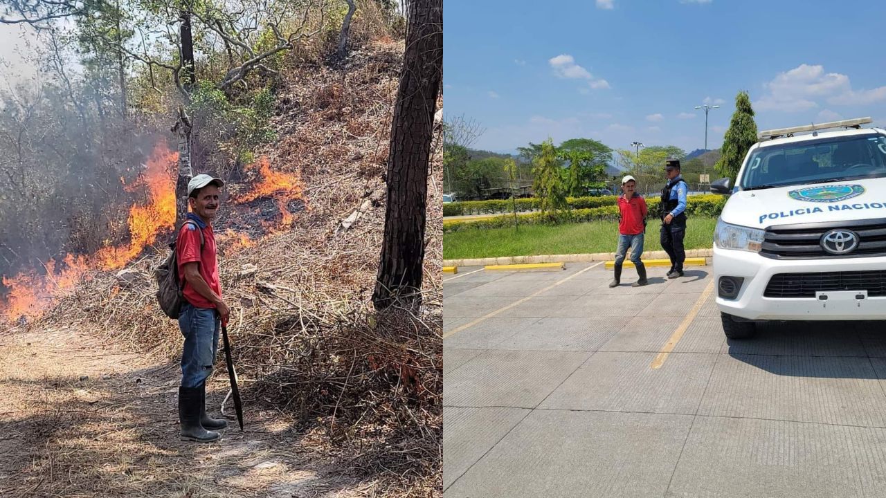 'Tenía un ocote en la mano', anciano hondureño es capturado por incendiar el bosque