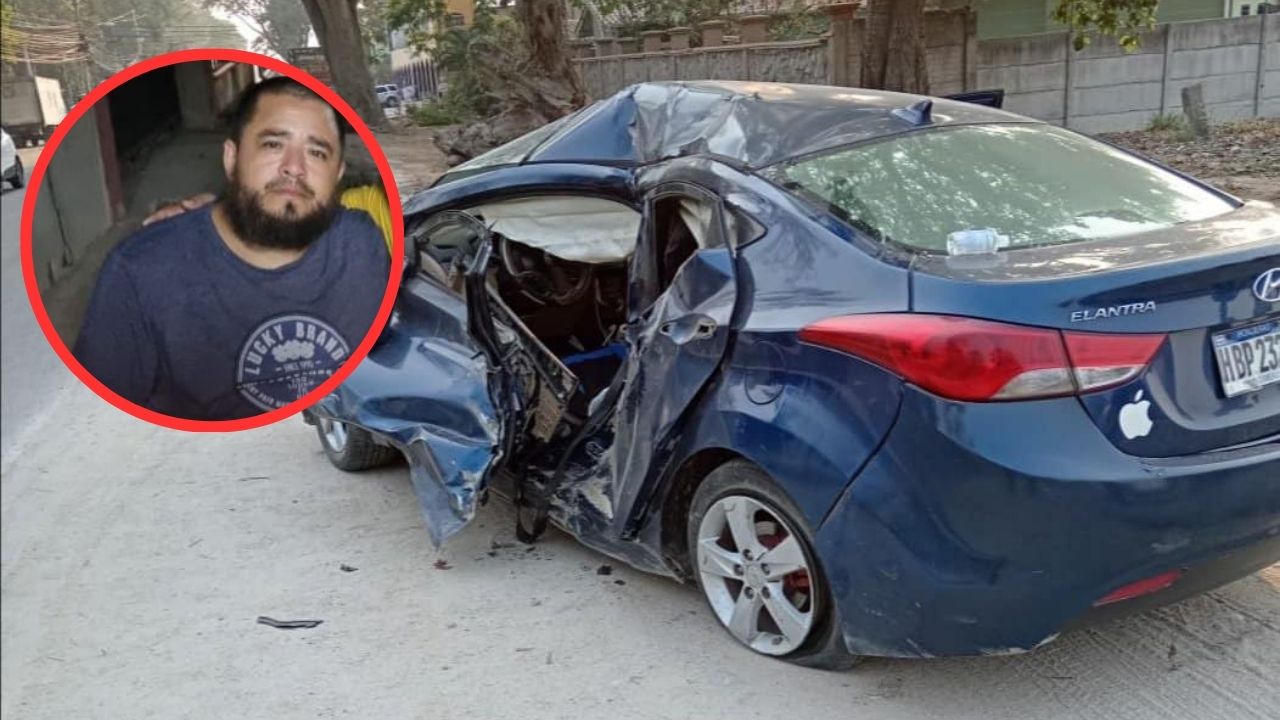 Conductor de taxi VIP muere en SPS al dar varias vueltas y chocar contra árbol