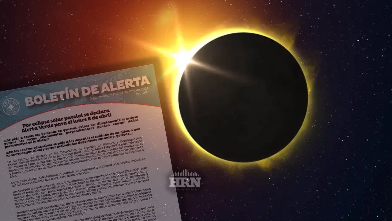 Copeco emite alerta verde por eclipse del 8 de abril