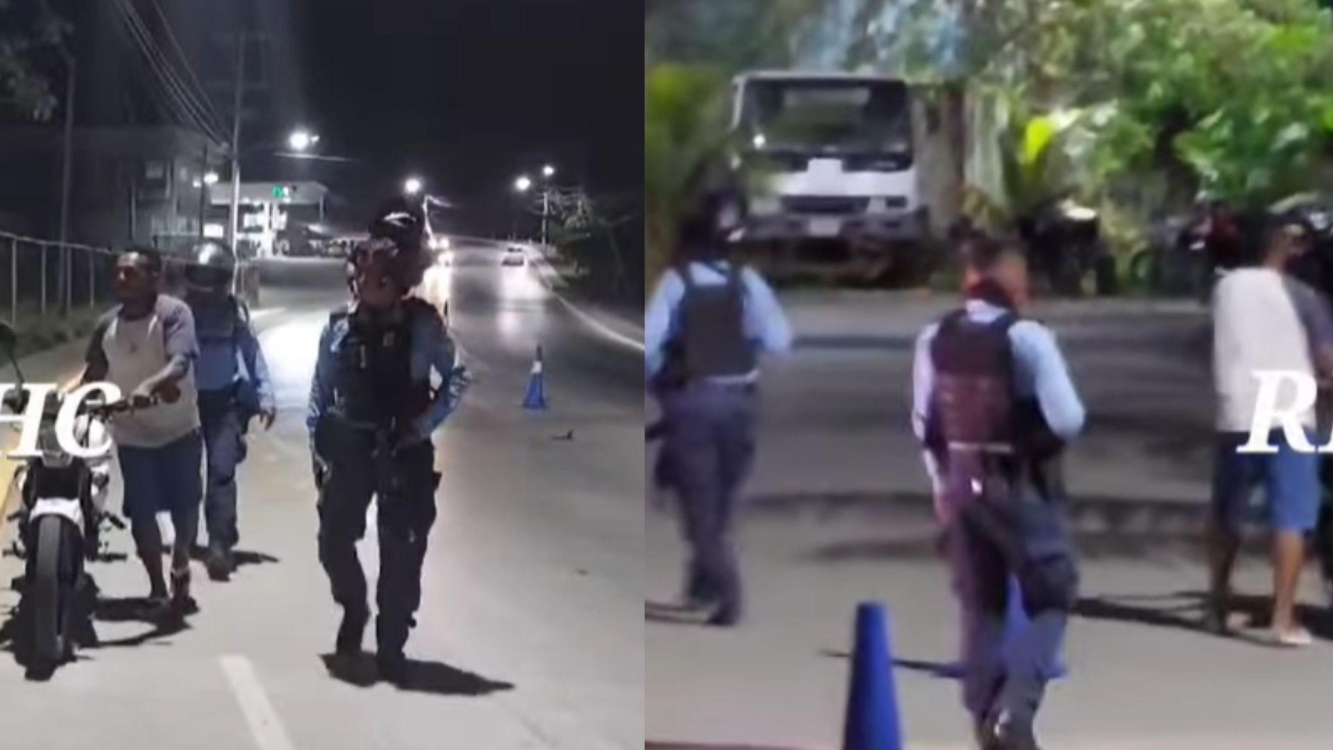 Decomisan motocicleta a hombre y lo obligan a llevarla a empujones hasta la Policía en Roatán