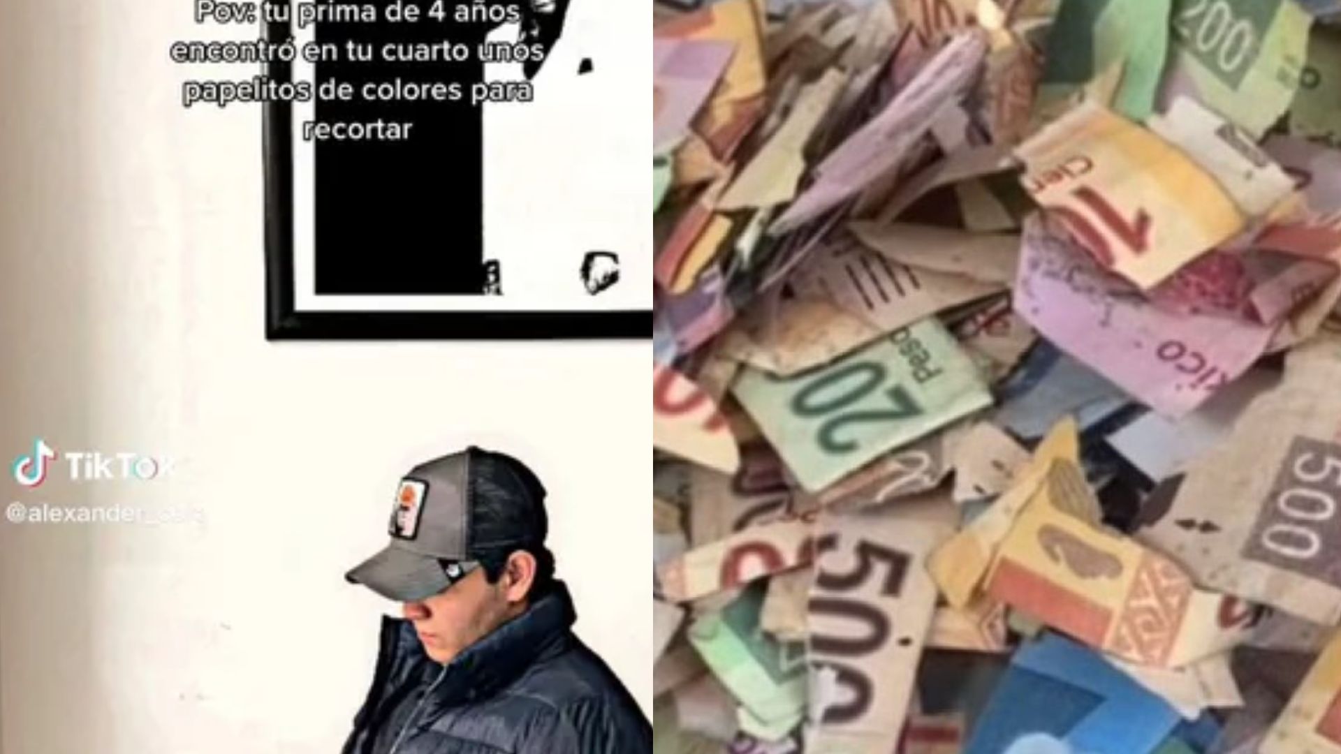 Joven pierde sus ahorros por travesura de su prima que confundió el dinero con 'papeles de colores'