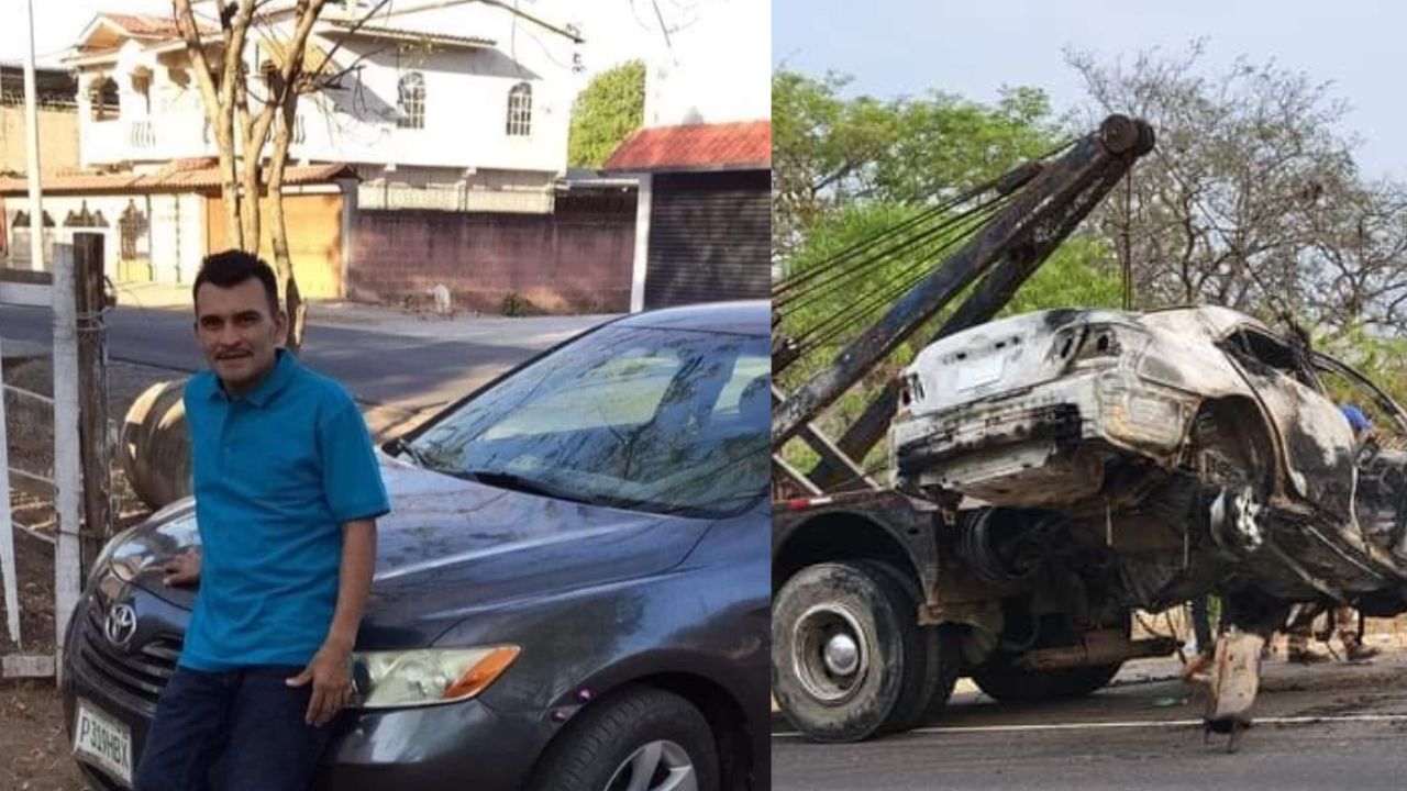 Hombre muere carbonizado dentro de su vehículo tras accidente en Nacaome