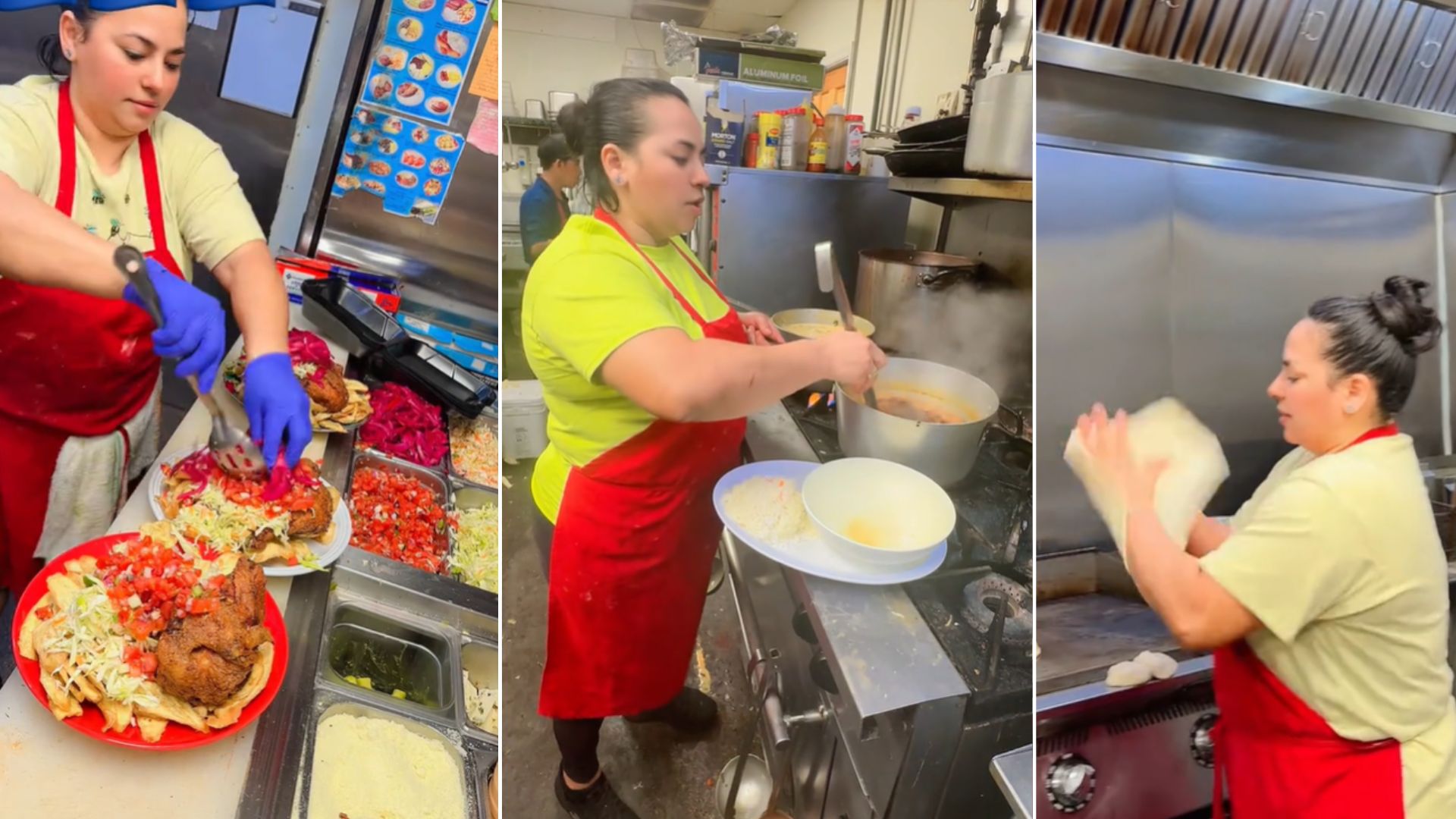 Al ritmo de punta y de Los Temerarios, hondureña prepara platillos típicos en EE. UU.