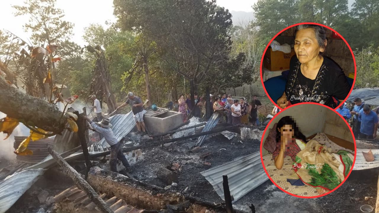 Una abuelita y su nieta mueren en incendio en Zacapa, Santa Bárbara