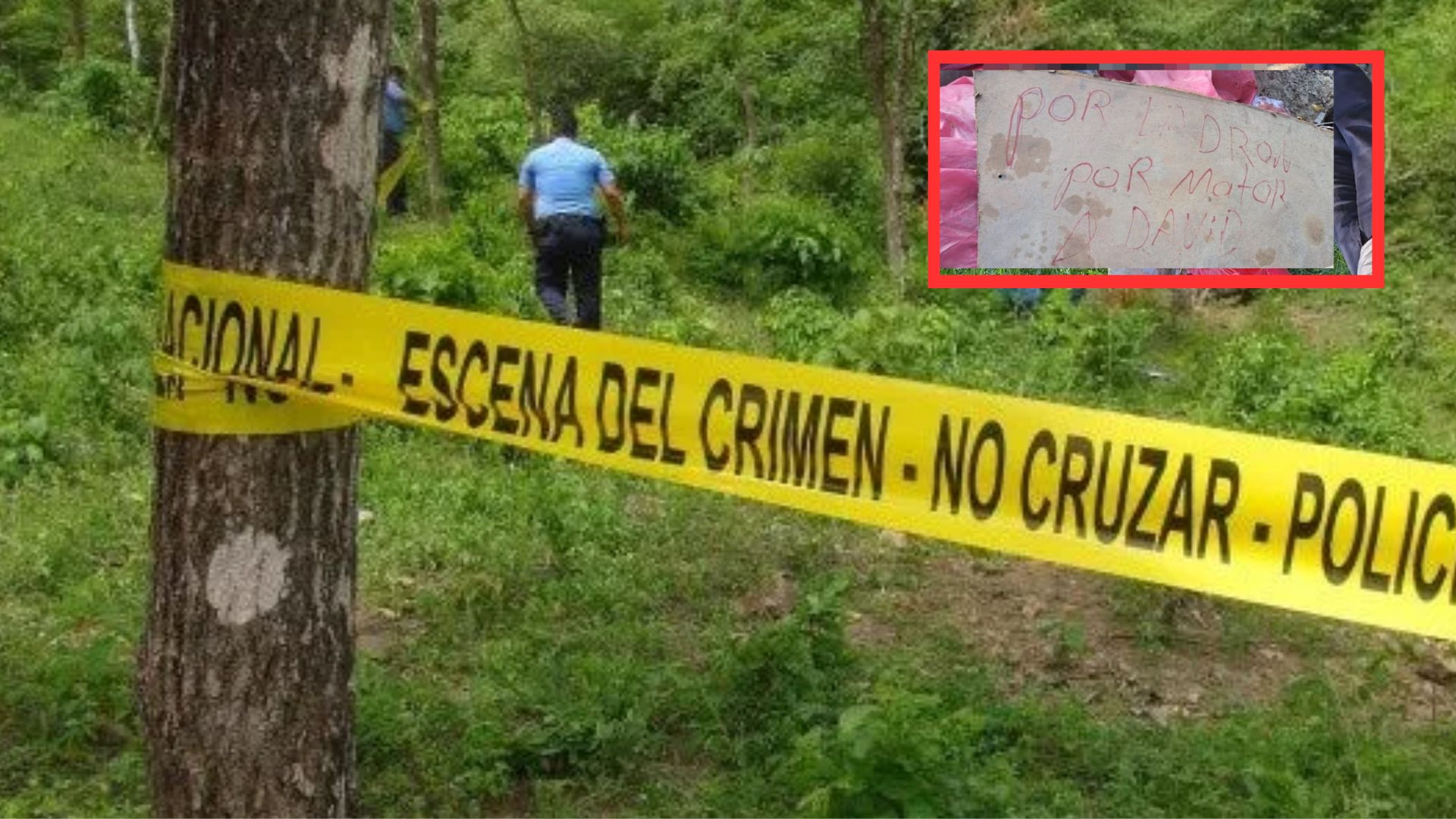 'Por matar a David': dejan cartel sobre el cadáver de un hombre en Colón