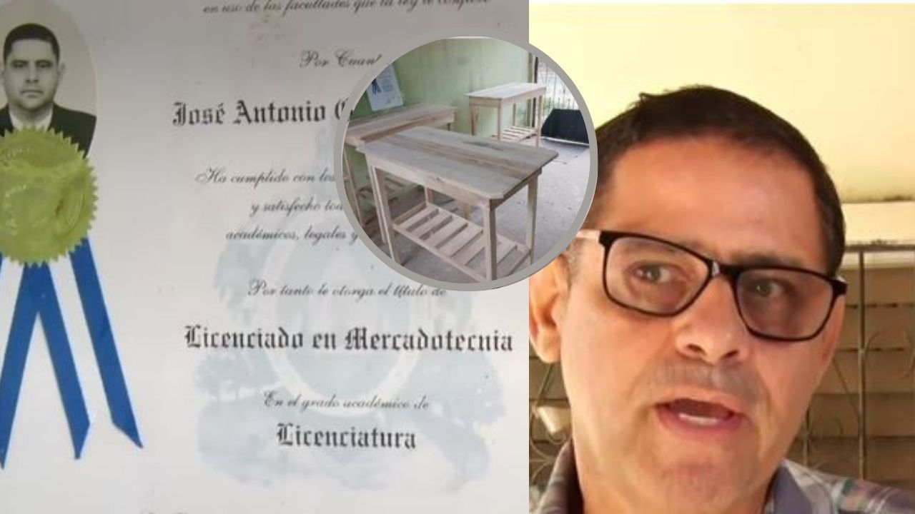 'Hay que reinventarse', hondureño graduado en Mercadotecnia labora como ebanista