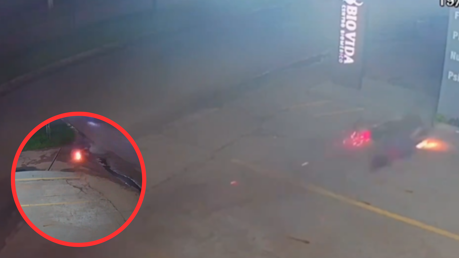 VÍDEO: Pareja en motocicleta es  perseguida y luego baleada tras salir de una fiesta