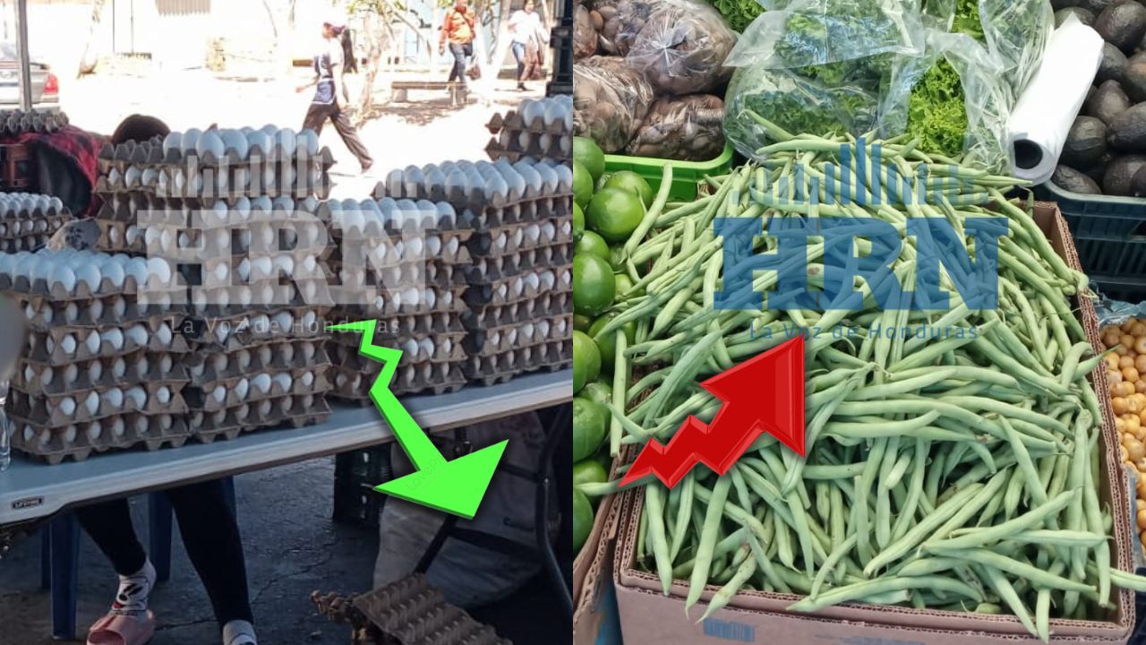Baja el precio del cartón  de huevos, pero sube el de los vegetales en mercados de Tegucigalpa