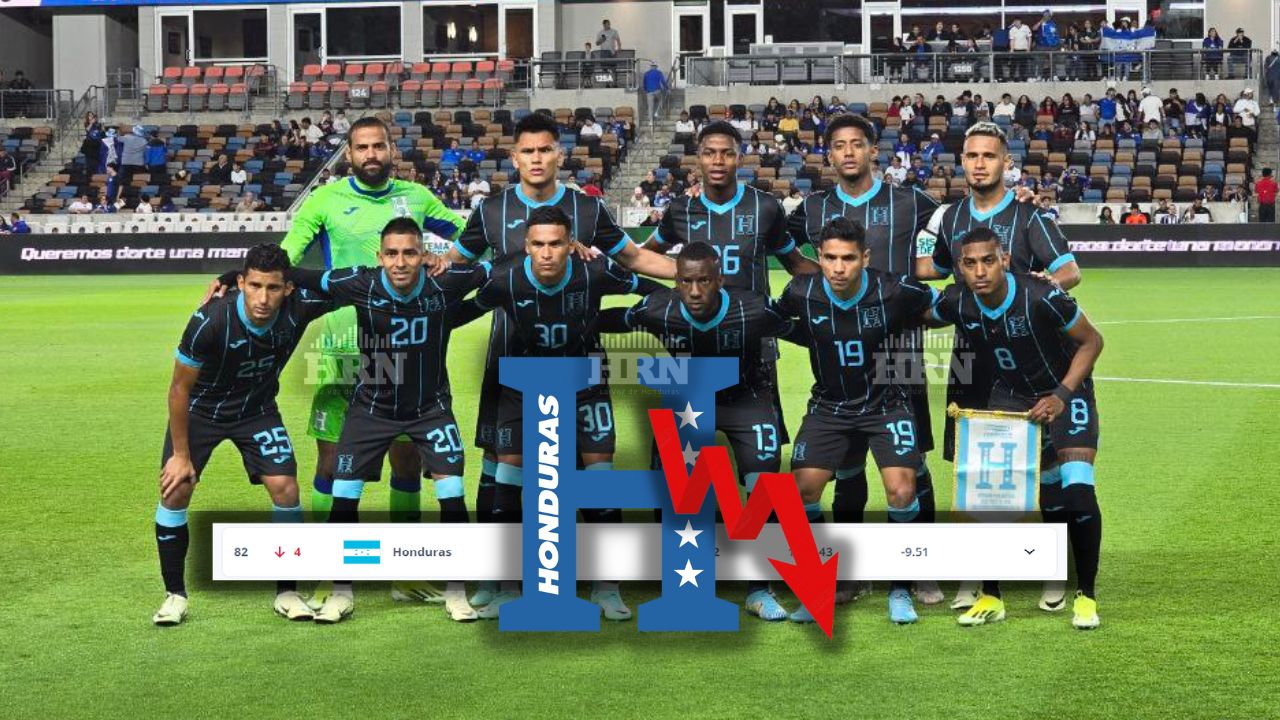 Selección de Honduras baja cuatro puestos en ranking FIFA de marzo 2024