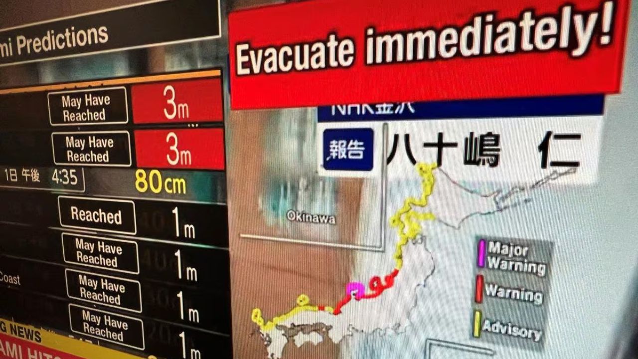 Ordenan la evacuación de unas 500,000 personas en Okinawa tras tsunami sin daños en Japón