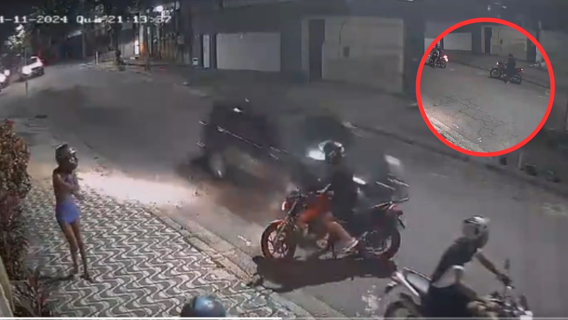 VIDEO: Hombre embistió a motociclista que realizaba un robo