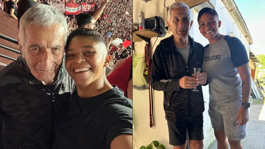 Agustina Amaro y Juan Ramón Verón estando juntos