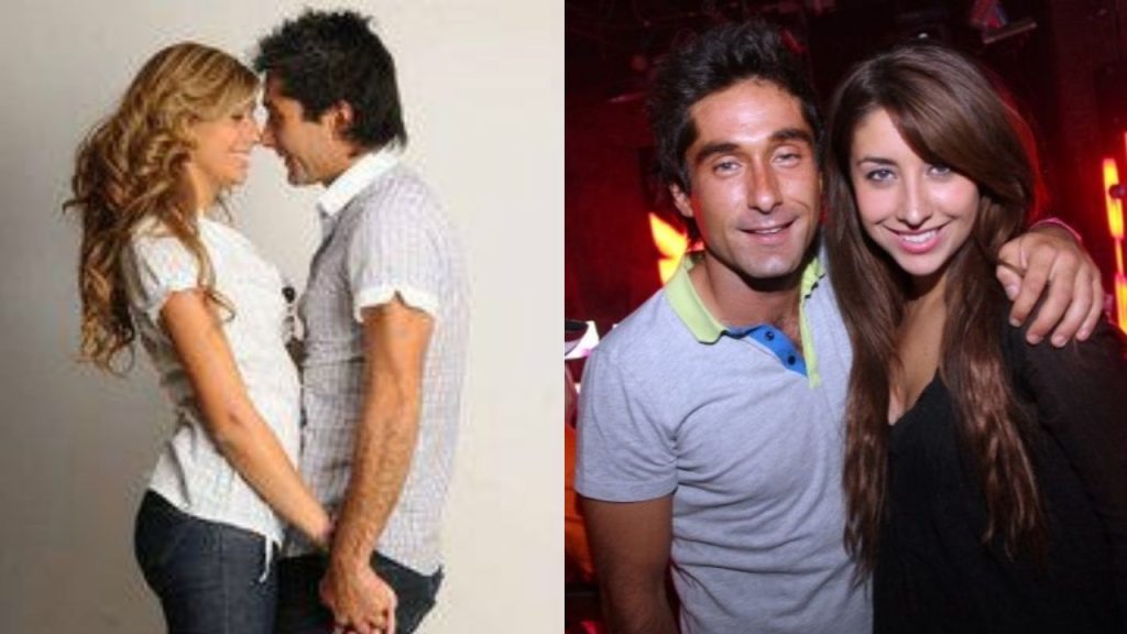 Claudio Iturra y Camila Andrade en dos fotografías distintas