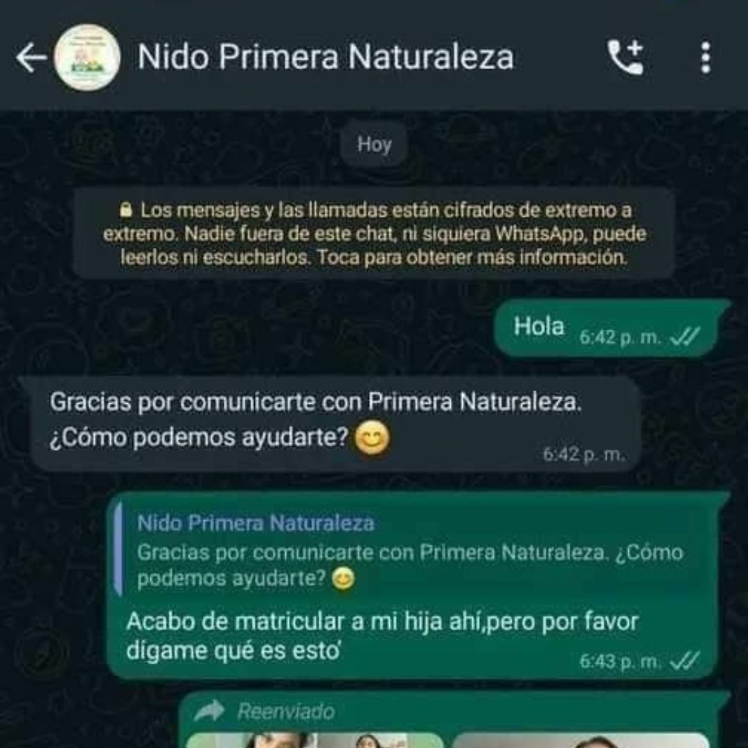 Denuncia por las fotos de la supuesta maestra de nido Primera Naturaleza. Foto: redes sociales