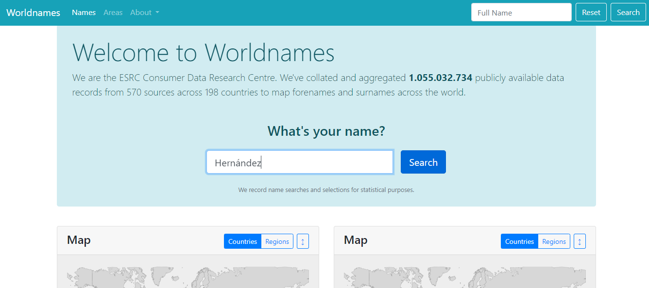 Paso para ver tu apellido en el Mapa de apellidos. Foto: Worldnames