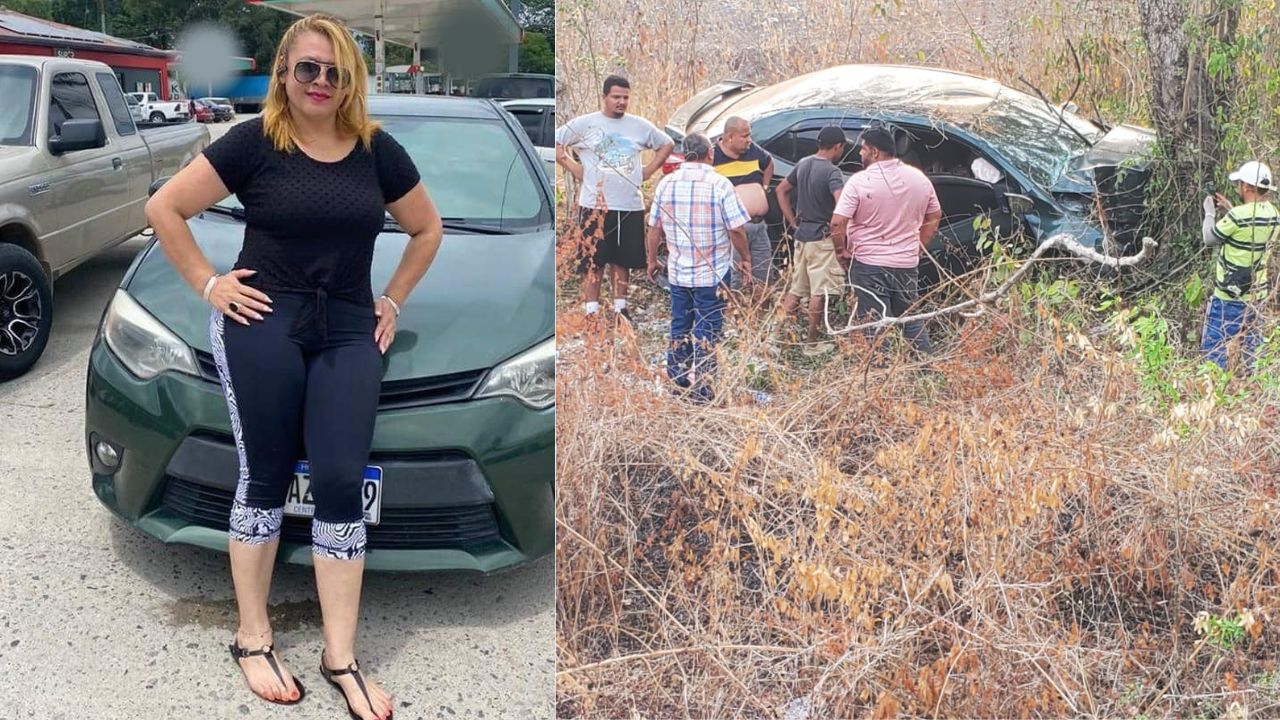 Muere abogada hondureña en accidente provocado al explotar neumático de su carro