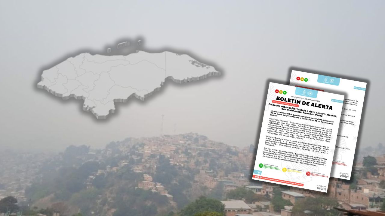 Copeco eleva alerta roja en siete departamentos por contaminación del aire