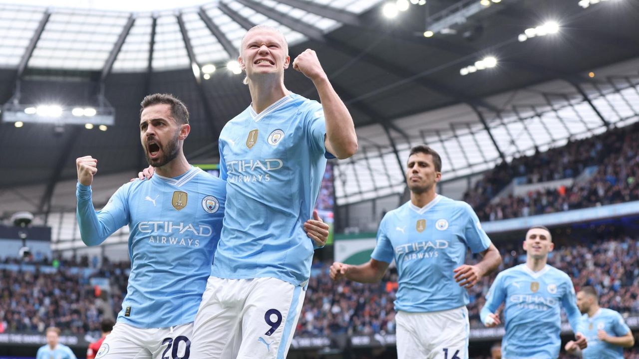 5-1. Cuatro goles de Haaland responden al Arsenal