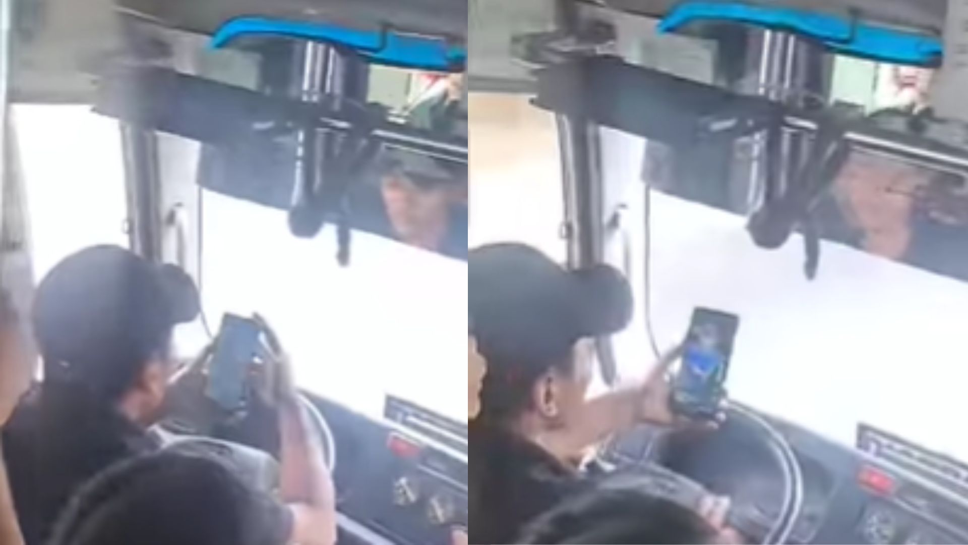 Pasajeros denuncian a conductor de bus en San Pedro Sula que maneja mientras ve TikTok