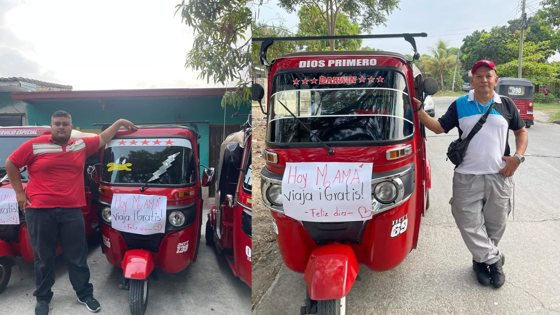 Mototaxistas de Ocotepeque regalan viajes en honor al Día de las Madres