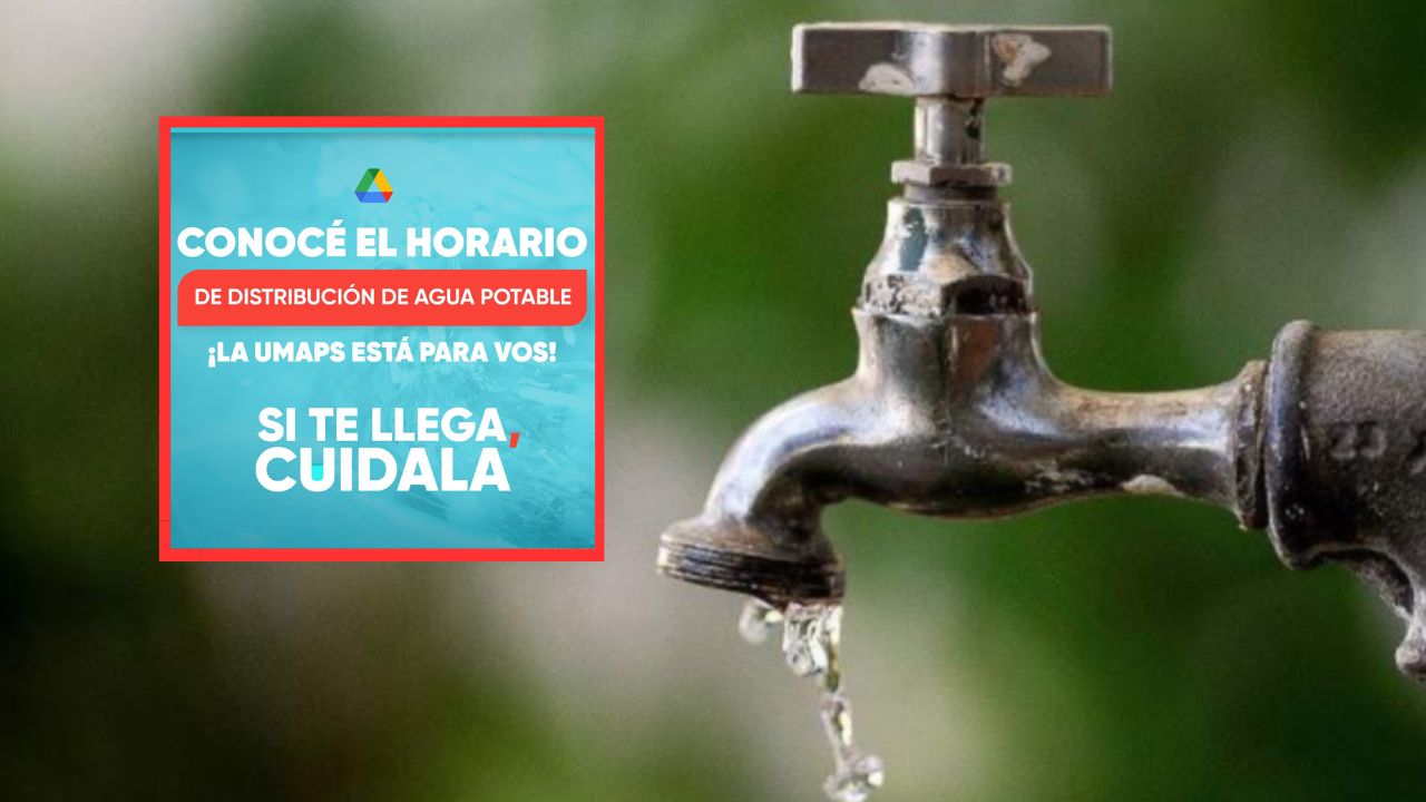 Horario de distribución de agua potable del 14 al 19 de mayo en la capital