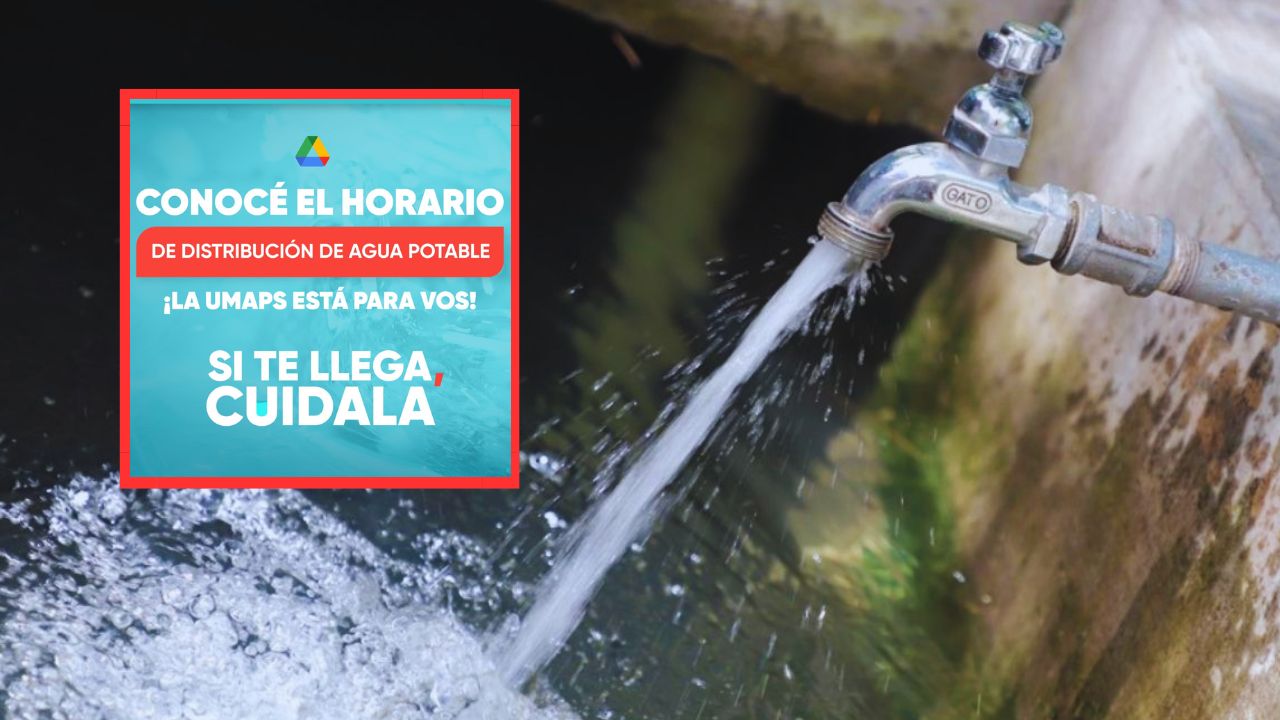 Horario de distribución de agua potable del 21 al 26 de mayo en la capital