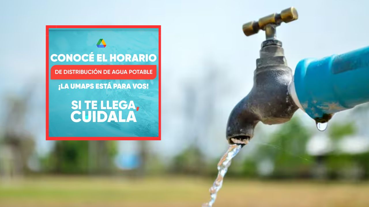 Horario de distribución de agua potable del 28 al 31 de mayo en la capital
