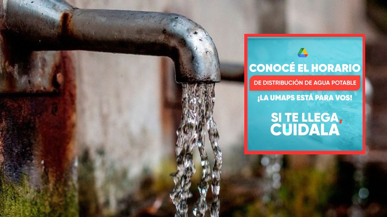 Horario de distribución de agua potable del 7 al 12 de mayo en la capital