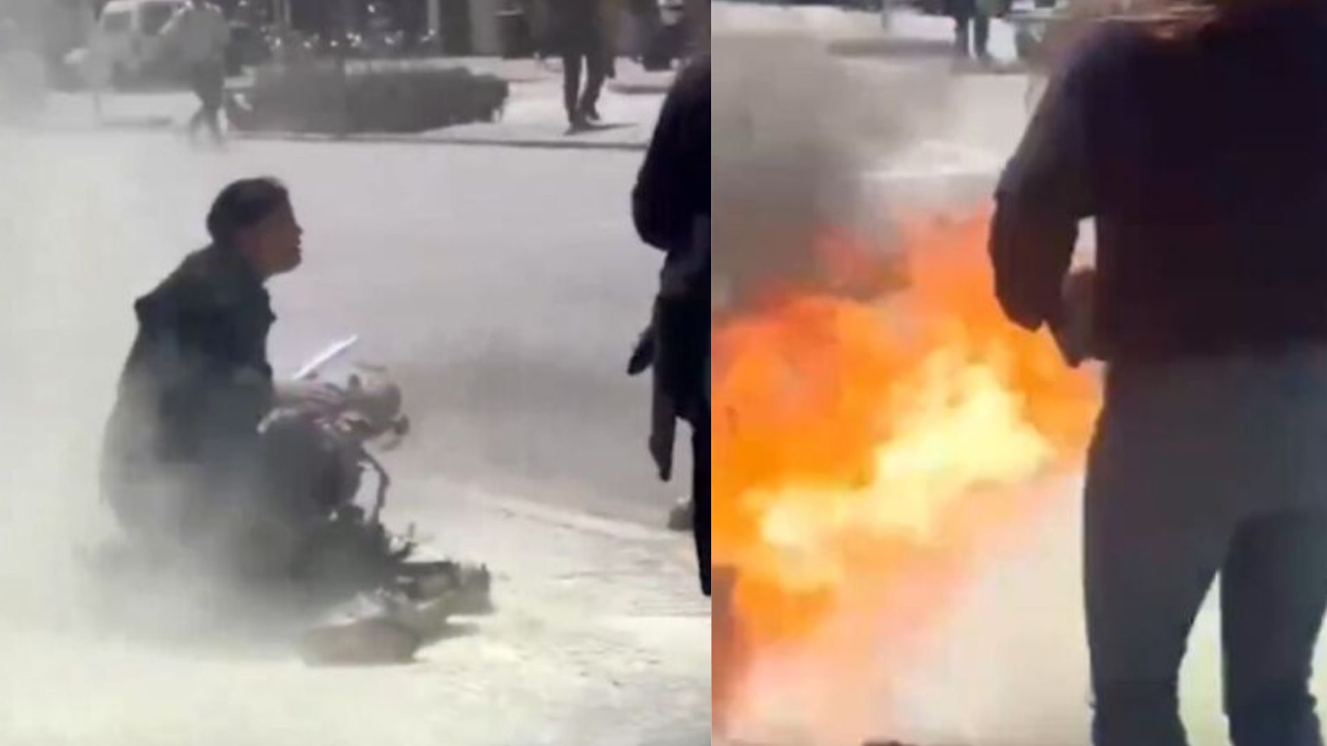 Hombre se prende en fuego frente a su expareja tras discusión