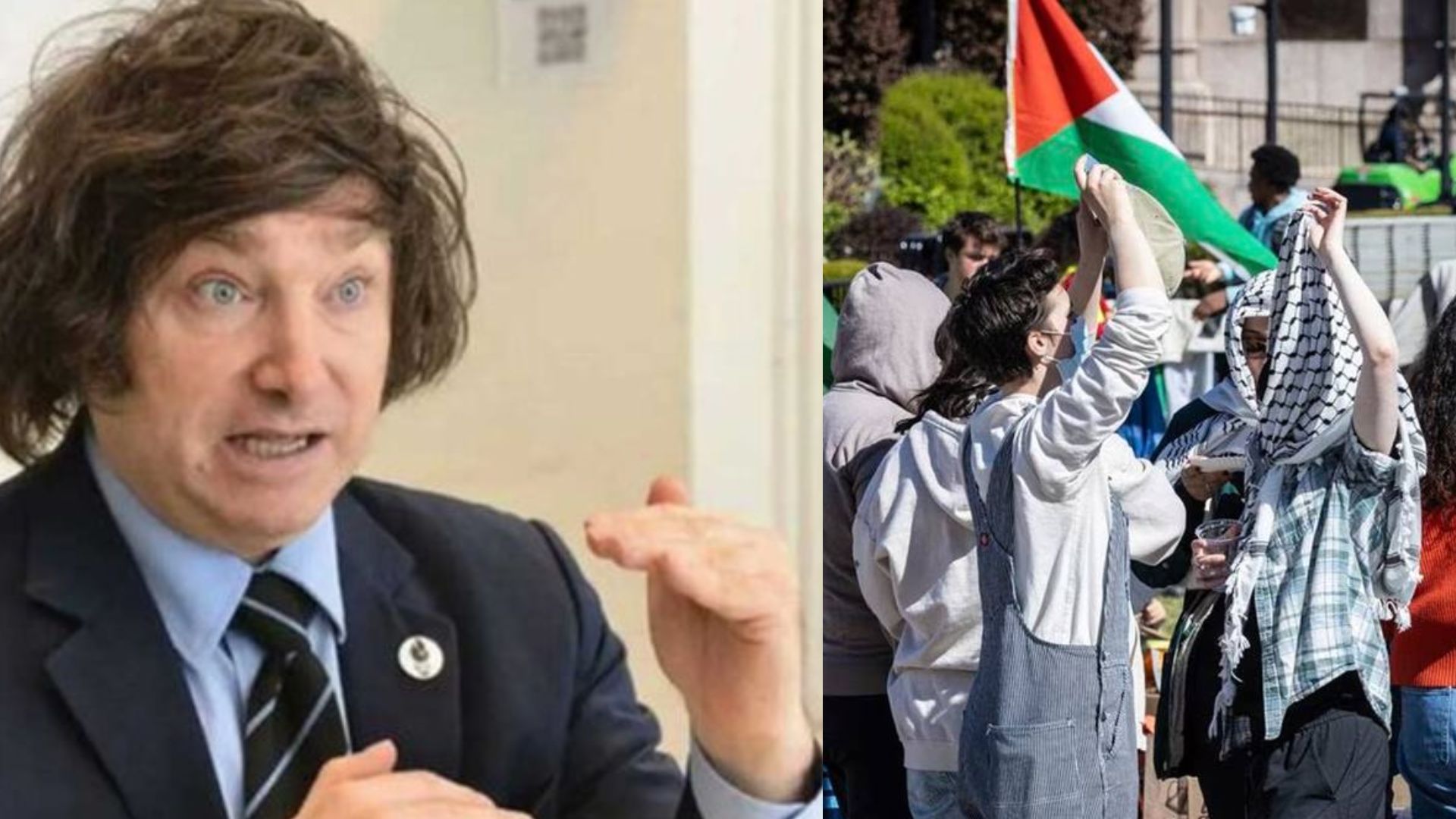 Milei califica de 'aberrantes' las protestas propalestinas en universidades de EE.UU.