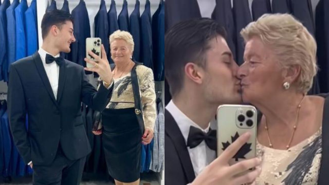 Joven de 19 años vive enamorado de su esposa 56 años mayor
