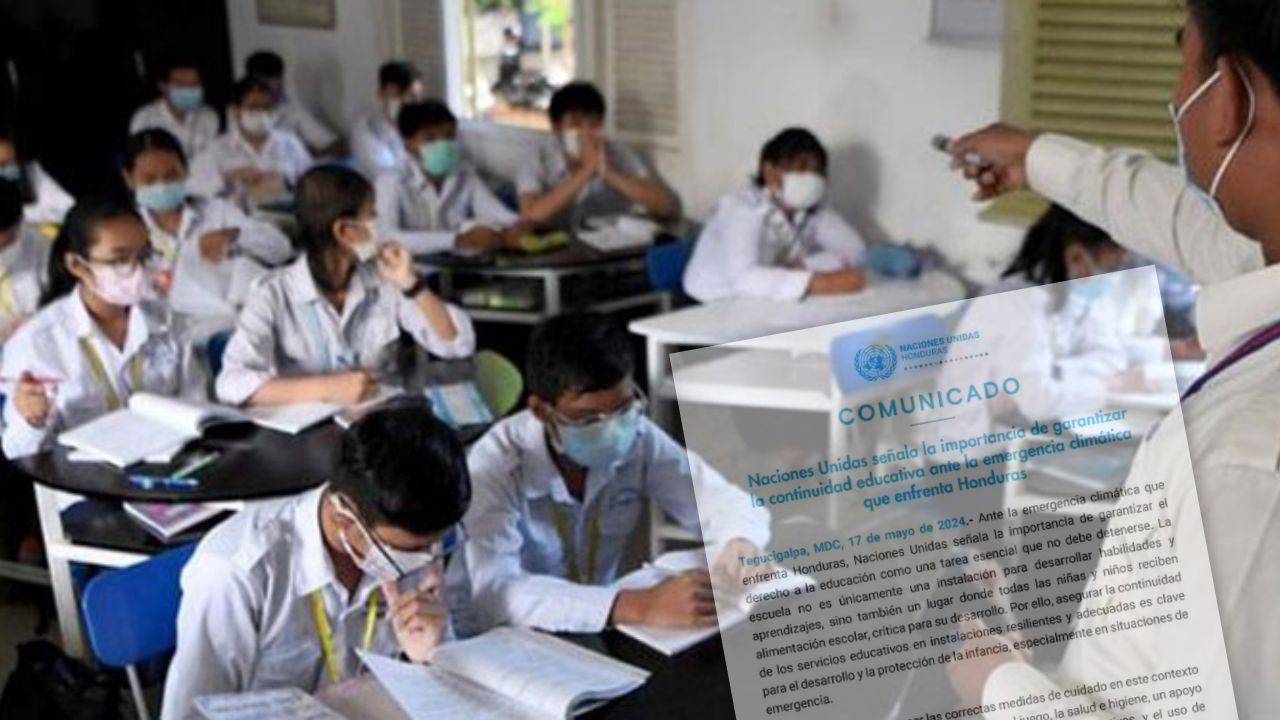 ONU insta a Honduras garantizar educación en medio de emergencia climática
