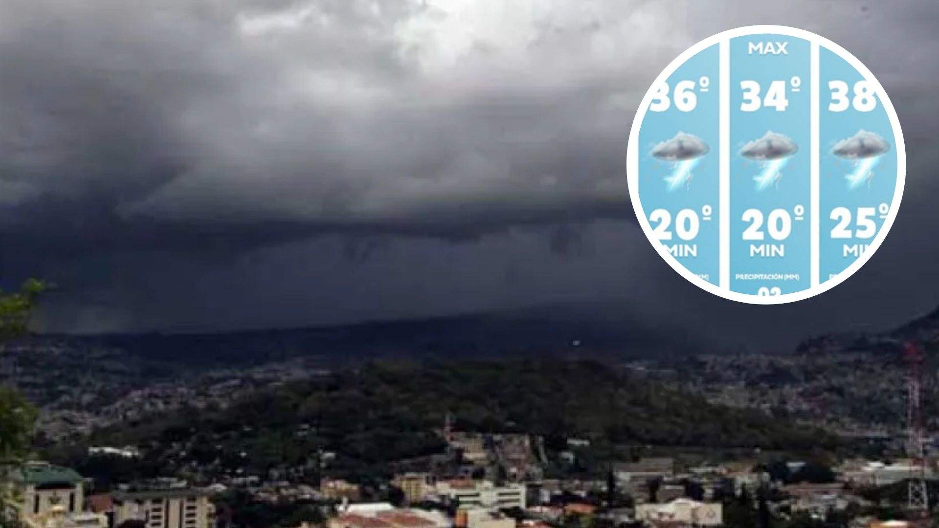 Anuncian lluvias con actividad eléctrica para este miércoles en algunas regiones de Honduras
