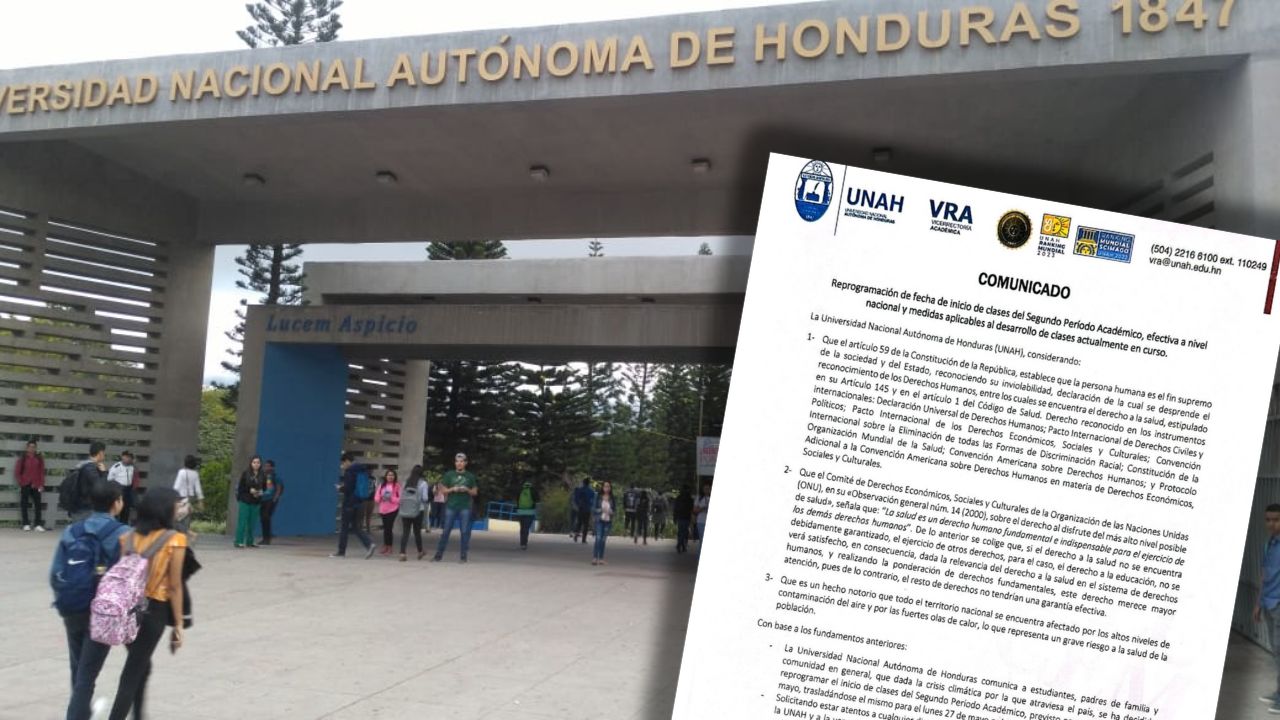 UNAH pospone inicio de clases de II periodo por mala calidad del aire