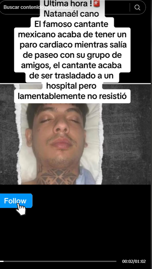 Una fotografía editada del velorio de Natanael Cano