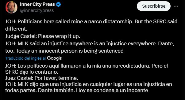 juan orlando hernandez, expresidente culpable narco 