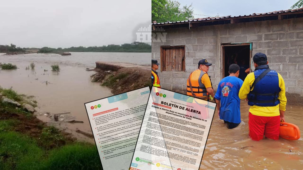 Emiten alerta roja para Alianza, Valle, por lluvias e inundaciones