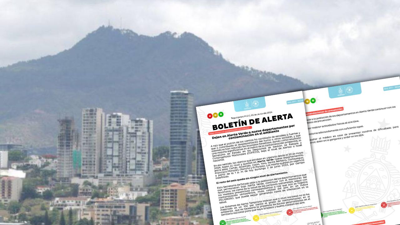 Bajan a alerta verde nueve departamentos por mejoría de la contaminación ambiental
