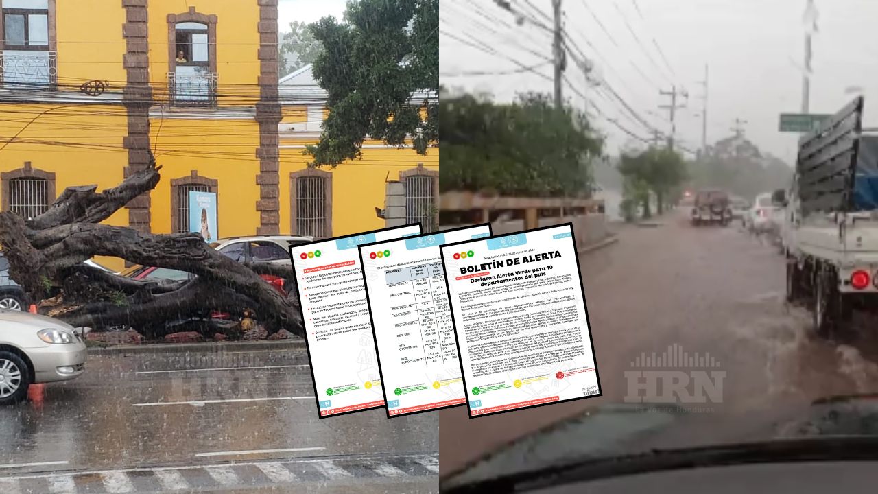 Copeco declara alerta verde por lluvias para 10 departamentos