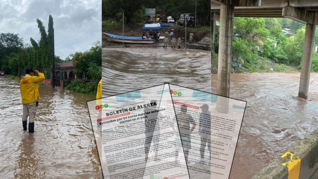 Amplían por 24 horas las alertas por lluvias en Honduras