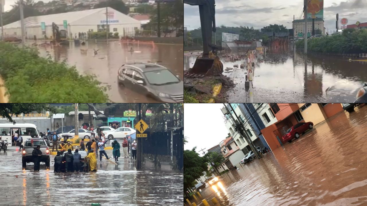Capital hondureña, inundada por las lluvias