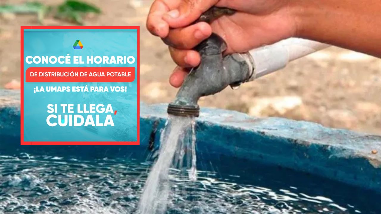 Horario de distribución de agua potable del 18 al 23 de junio en la capital