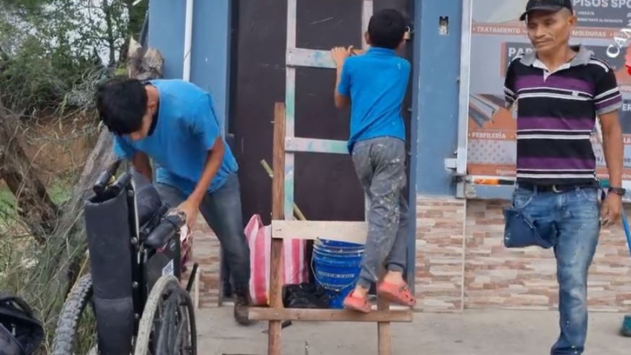 Hijos, la fuerza de un padre hondureño sin sus extremidades tras accidente
