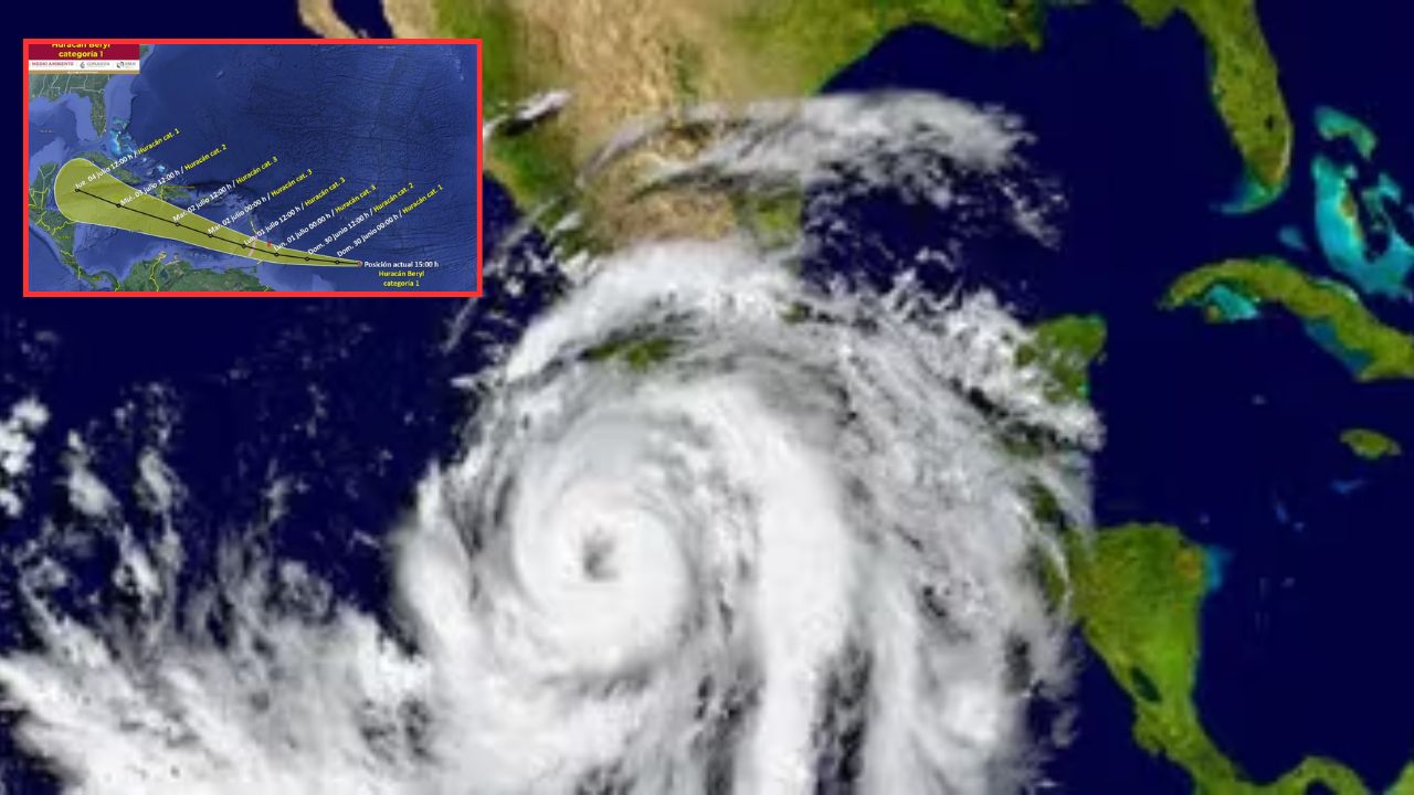 Tormenta Beryl se convierte a huracán categoría 1